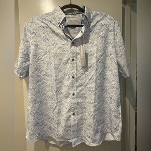 Henry James Short sleeve abstract print hyper stretch shirt